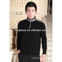 fashion men's zip pullover cashmere sweater